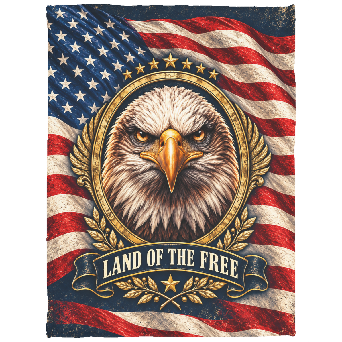 Land of the Free Eagle Blanket