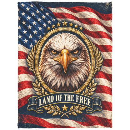 Land of the Free Eagle Blanket