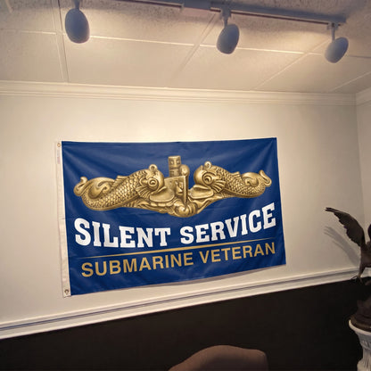 Gold Dolphins Submarine Veteran Flag - 4x6