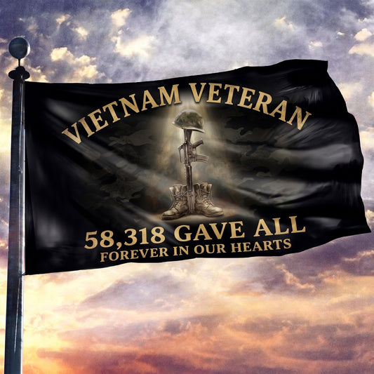 Vietnam Veteran Battlefield Cross Tribute Flag - 3x5