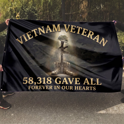Vietnam Veteran Battlefield Cross Tribute Flag - 5x8