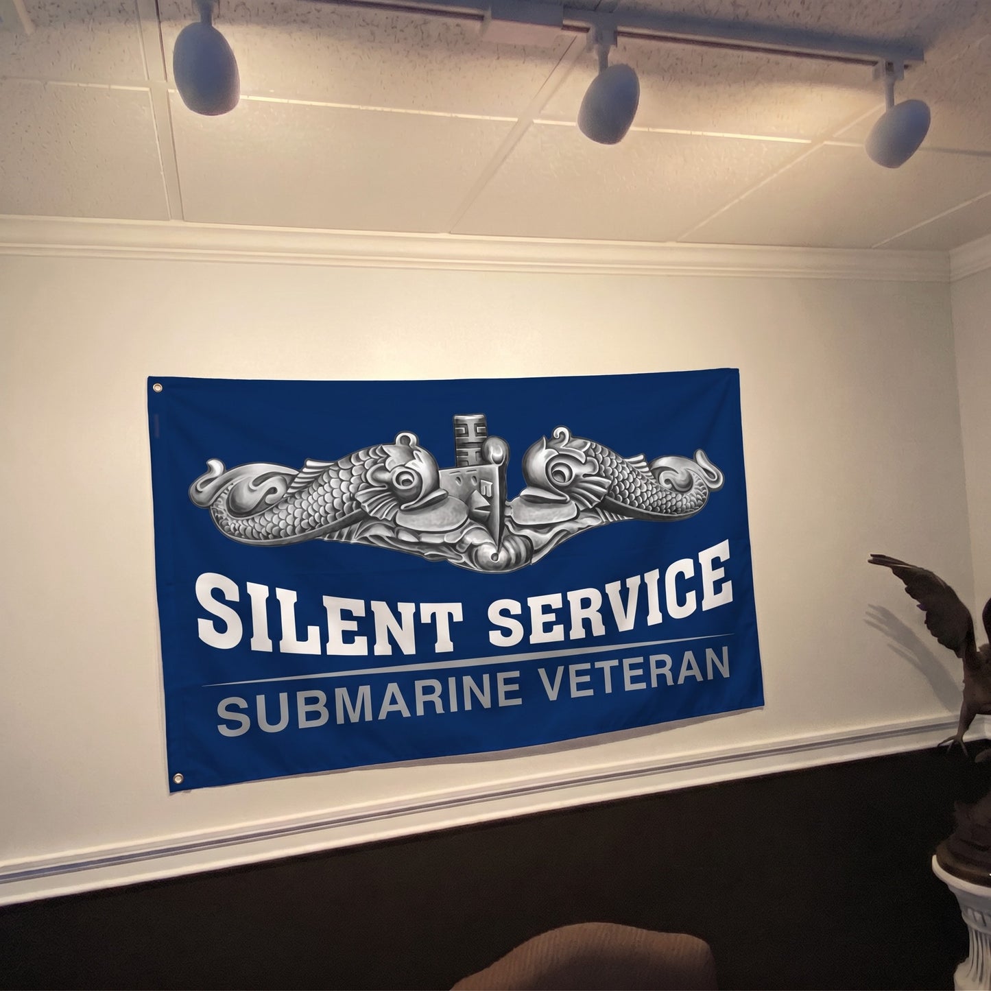 Silver Dolphins Submarine Veteran Flag - 4x6