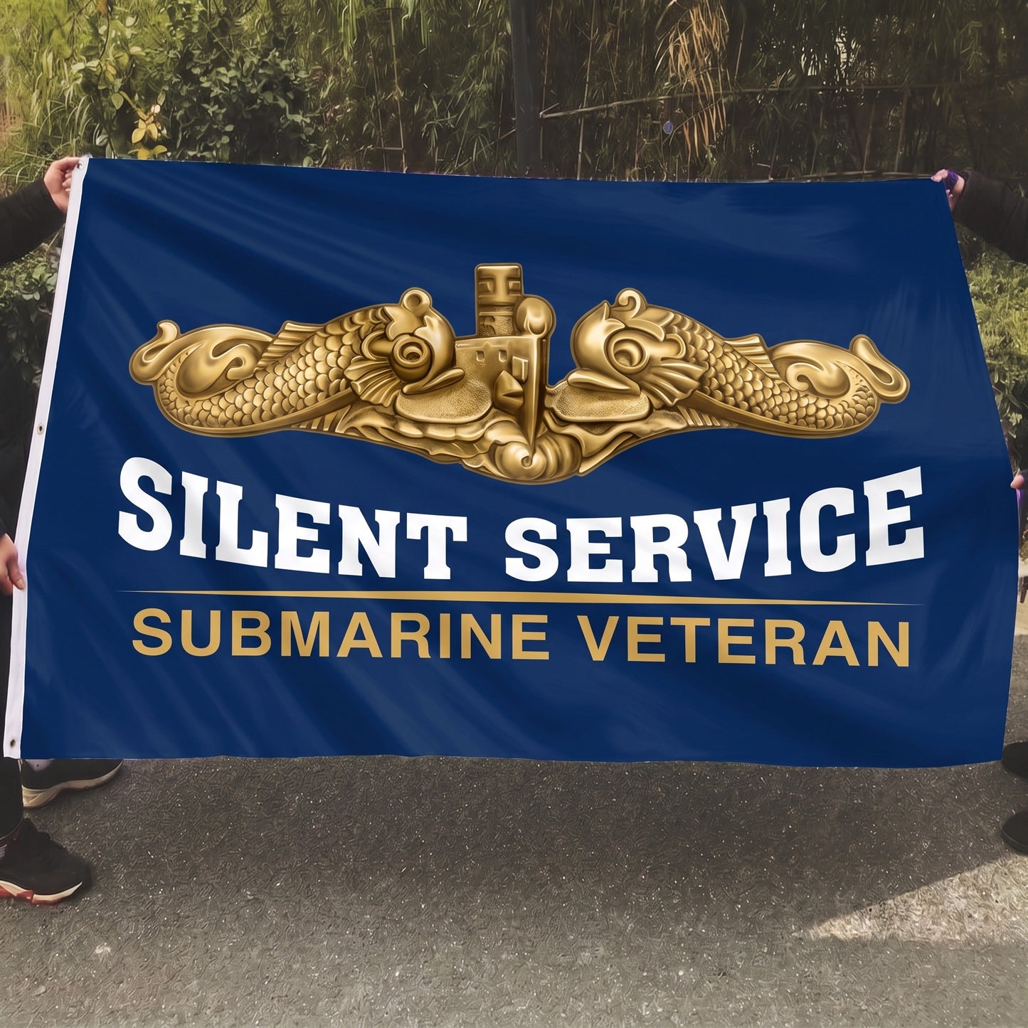 Gold Dolphins Submarine Veteran Flag - 5x8