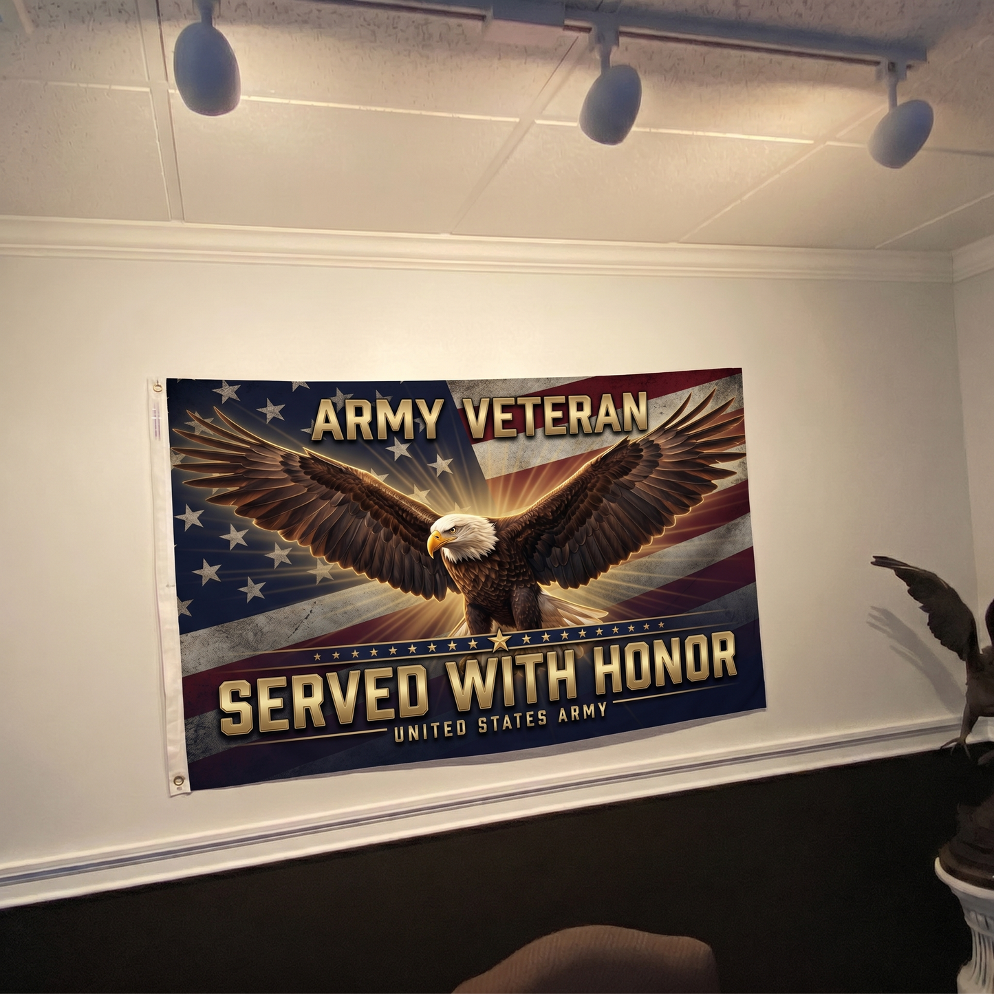 Army Veteran Served With Honor Flag - 4x6 Mockup