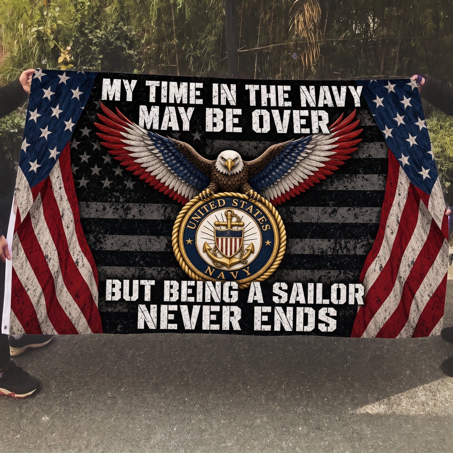 Navy Pride Tribute Flag - 5x8