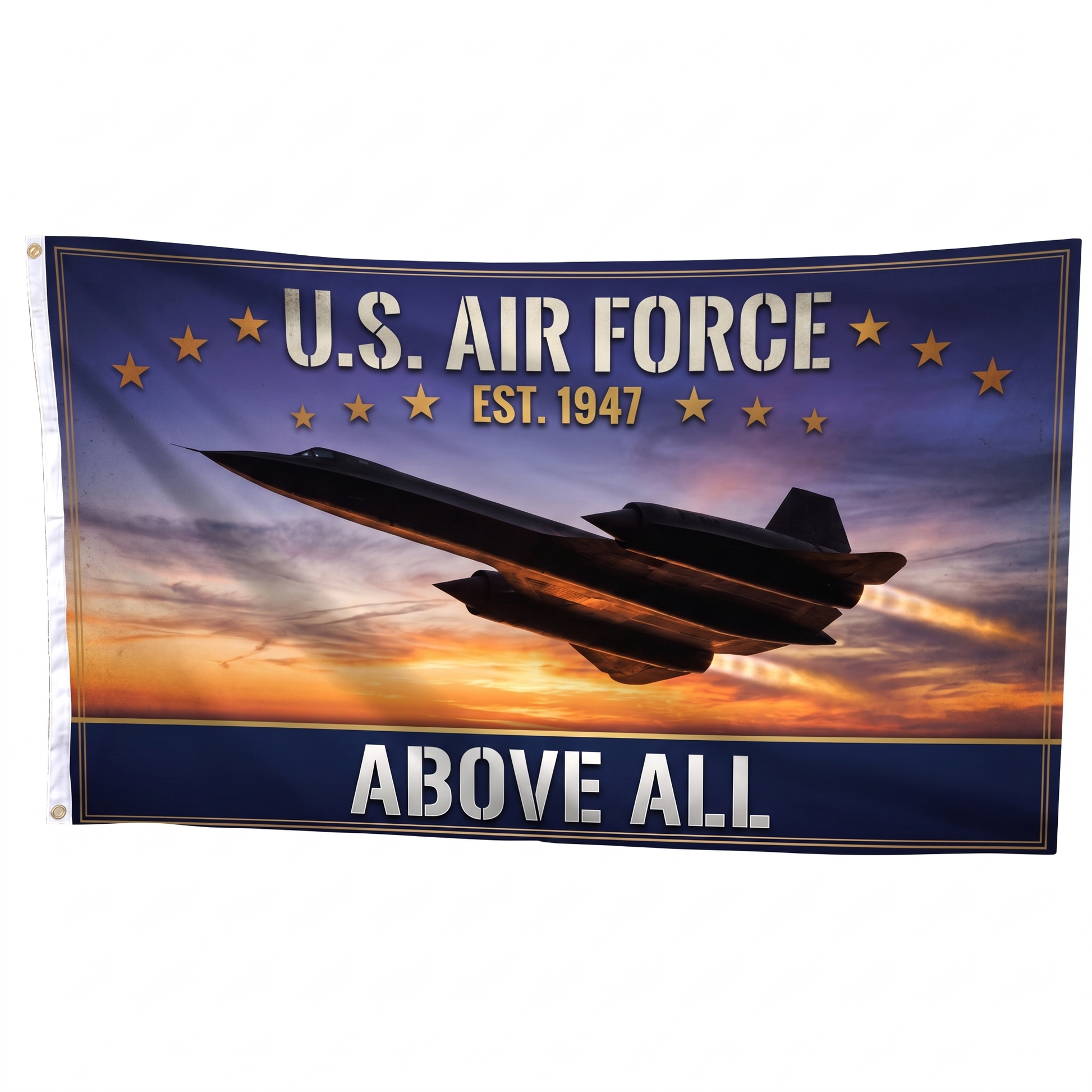 Speed and Sky Flag straight display