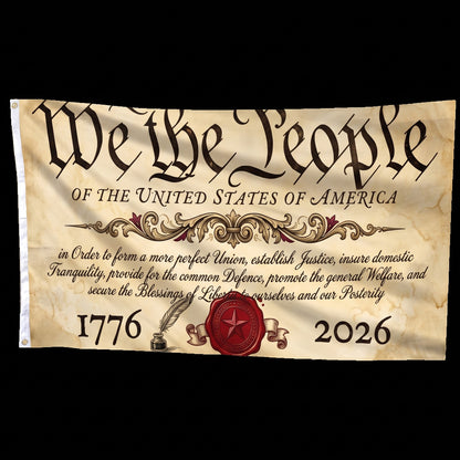 We The People Constitution Flag - Flag Straight Display
