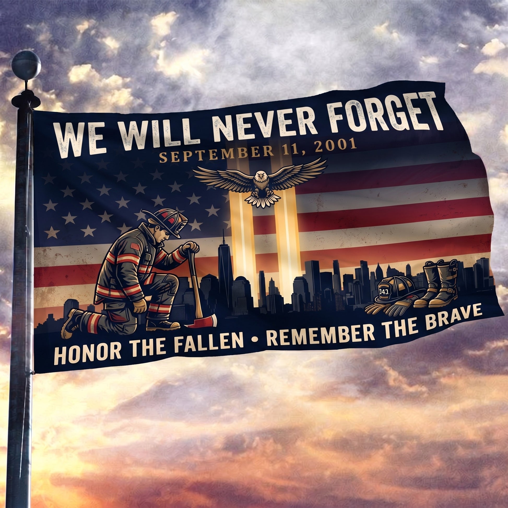 3x5 Mockup - We Will Never Forget