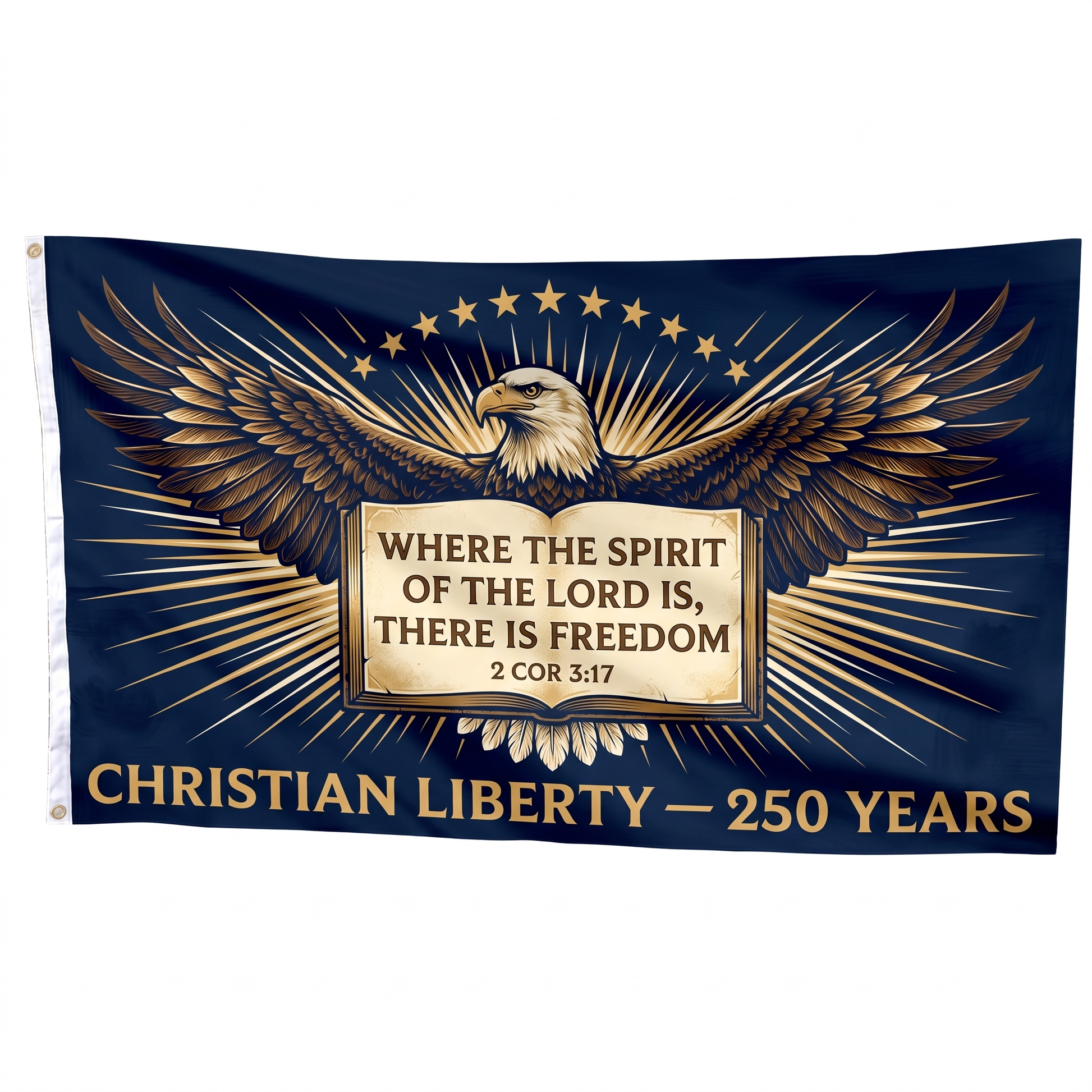 Where the Spirit of the Lord Is, There Is Freedom Flag - Flag Mockup Straight