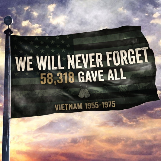 Vietnam Never Forget Tribute Flag - 3x5