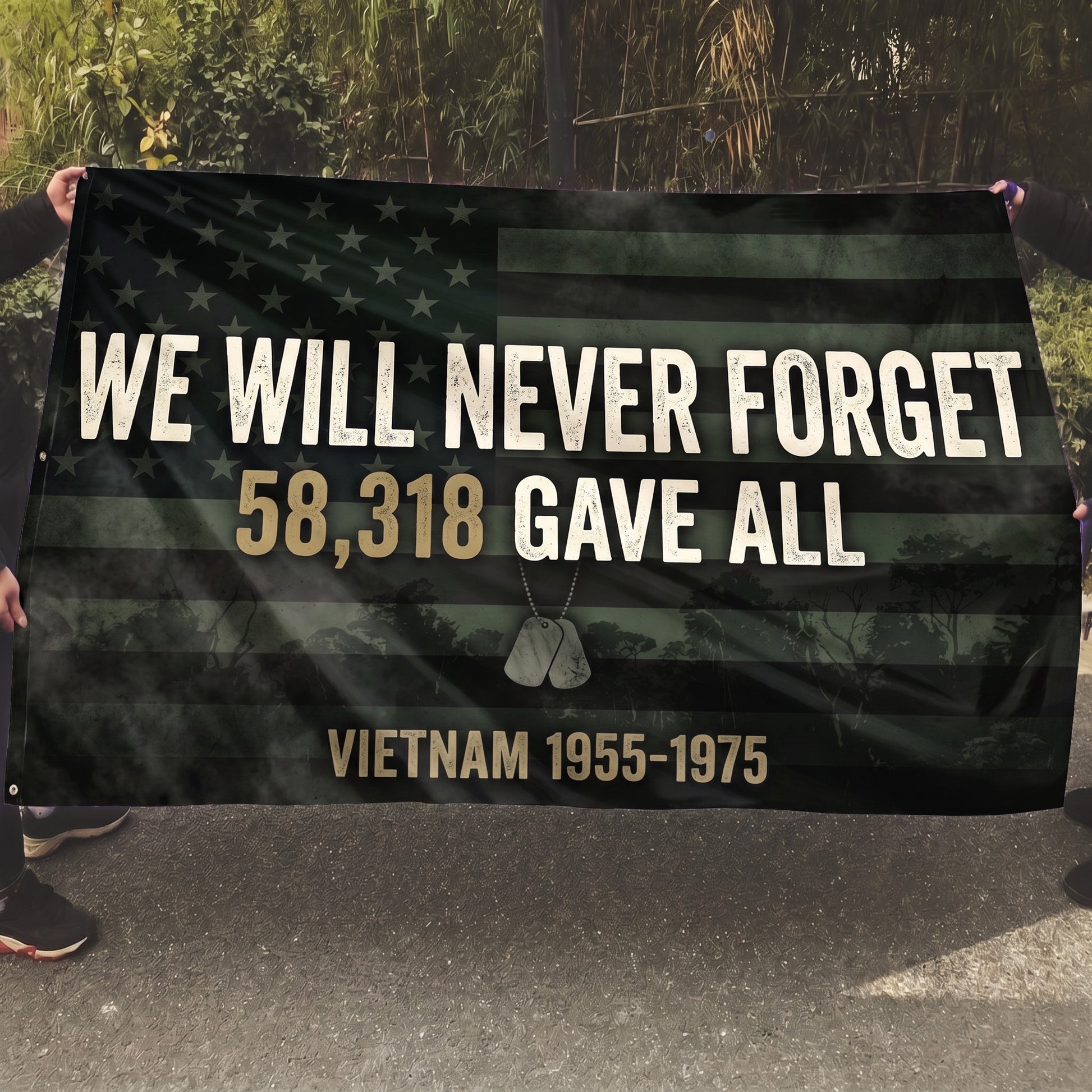 Vietnam Never Forget Tribute Flag - 5x8