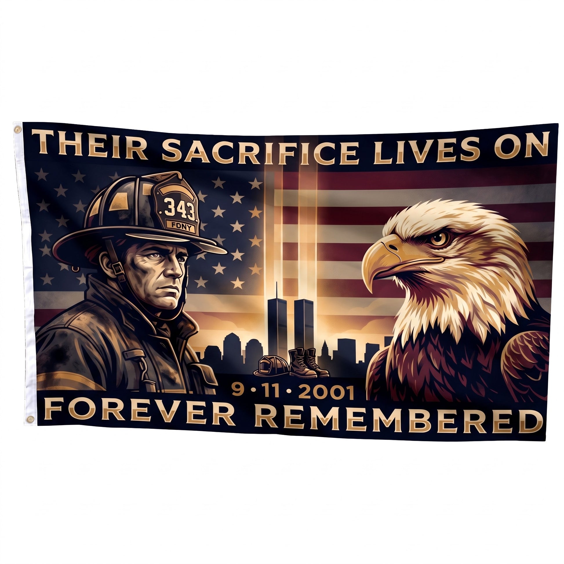 Flag Mockup Straight - Their Sacrifice Lives On