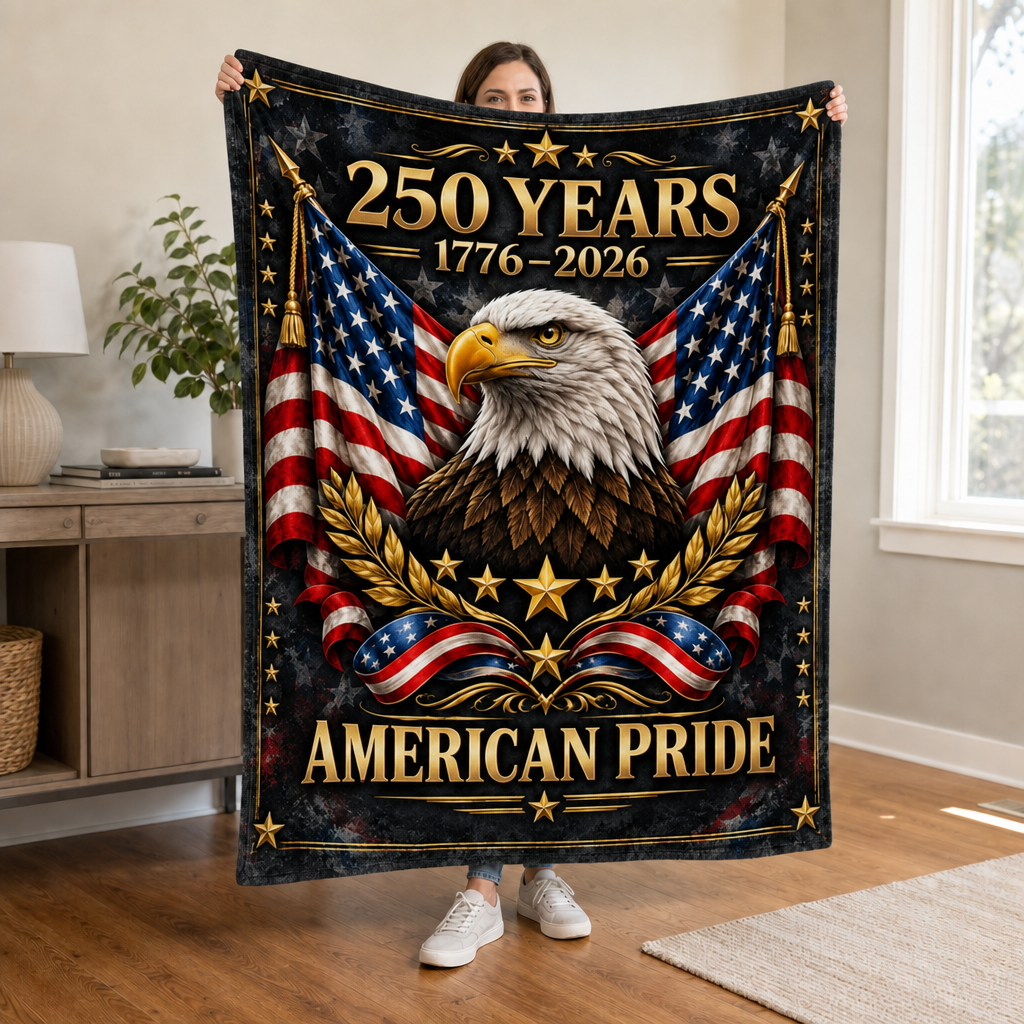 250 Years American Pride Plush Fleece Blanket