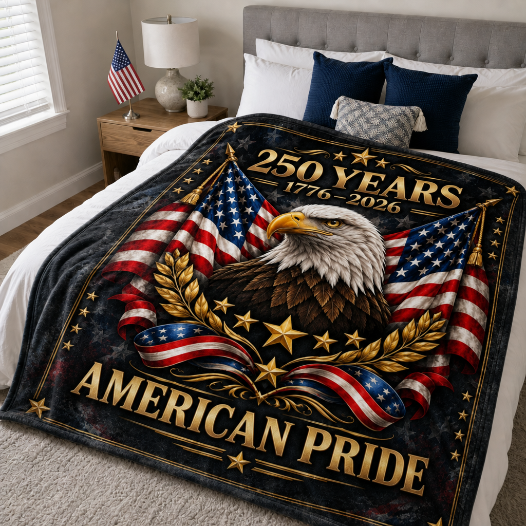 250 Years American Pride Plush Fleece Blanket