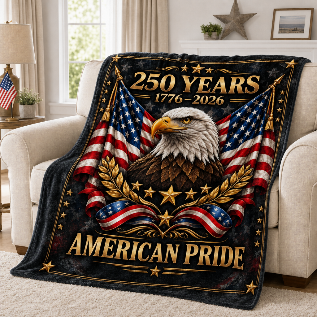 250 Years American Pride Plush Fleece Blanket