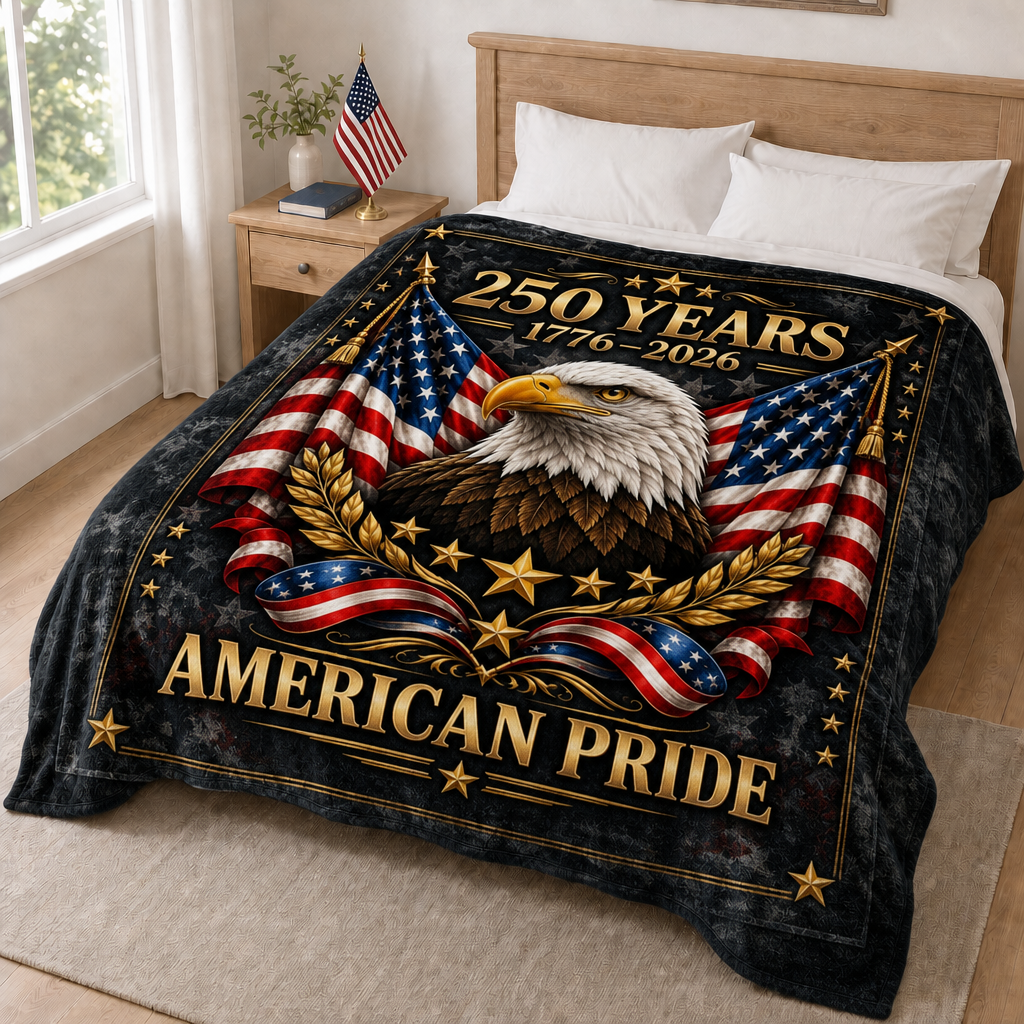 250 Years American Pride Plush Fleece Blanket