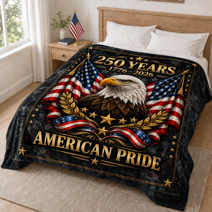 250 Years American Pride Plush Fleece Blanket