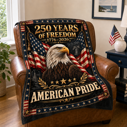250 Years of Freedom American Pride Blanket
