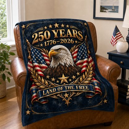 250 Years Land of the Free Blanket