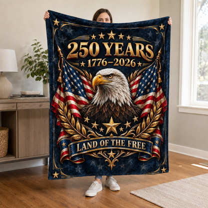 250 Years Land of the Free Blanket