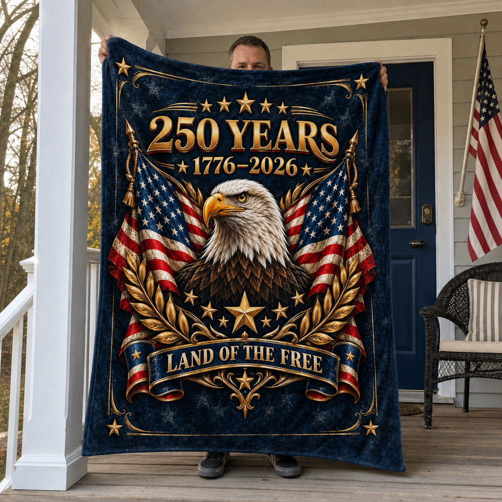 250 Years Land of the Free Blanket