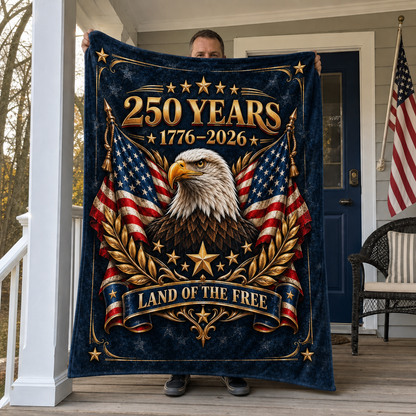 250 Years Land of the Free Blanket