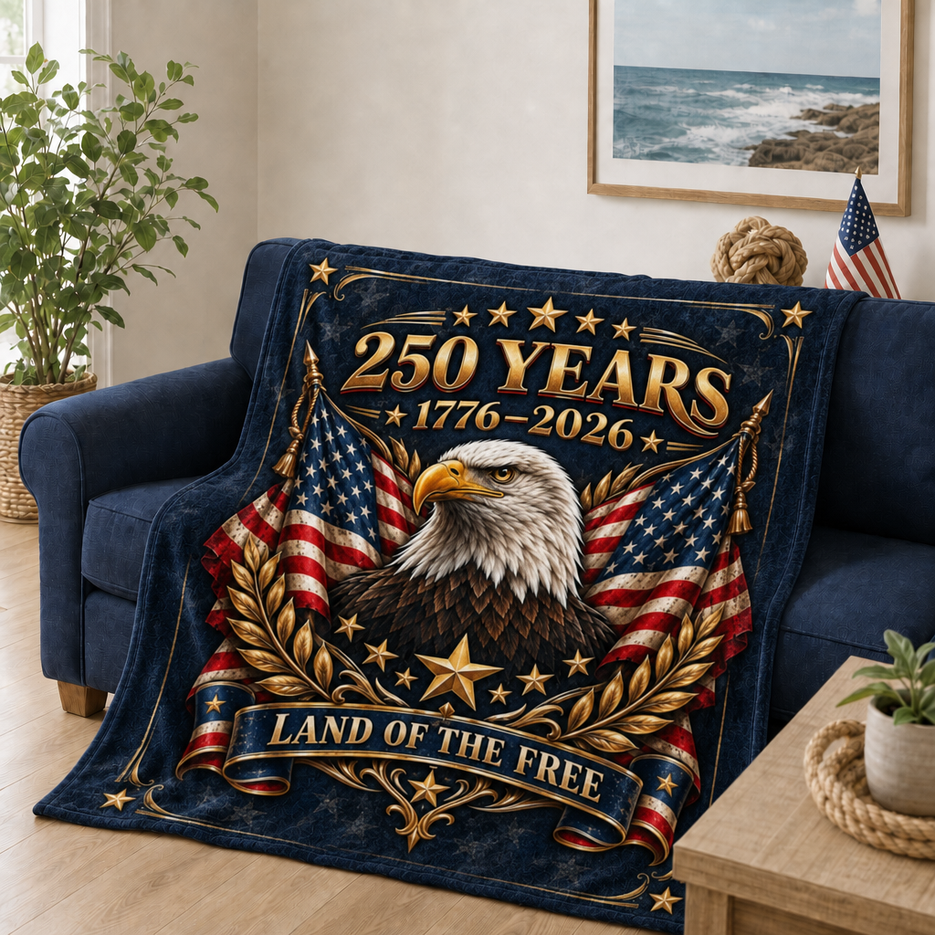 250 Years Land of the Free Blanket