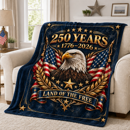 250 Years Land of the Free Blanket