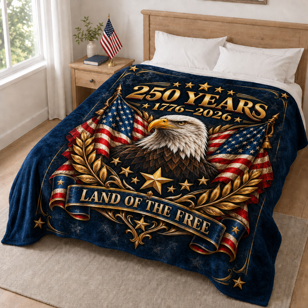 250 Years Land of the Free Blanket