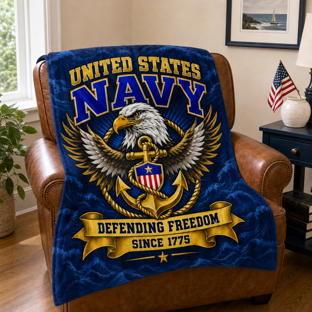 Defending Freedom Navy Blanket