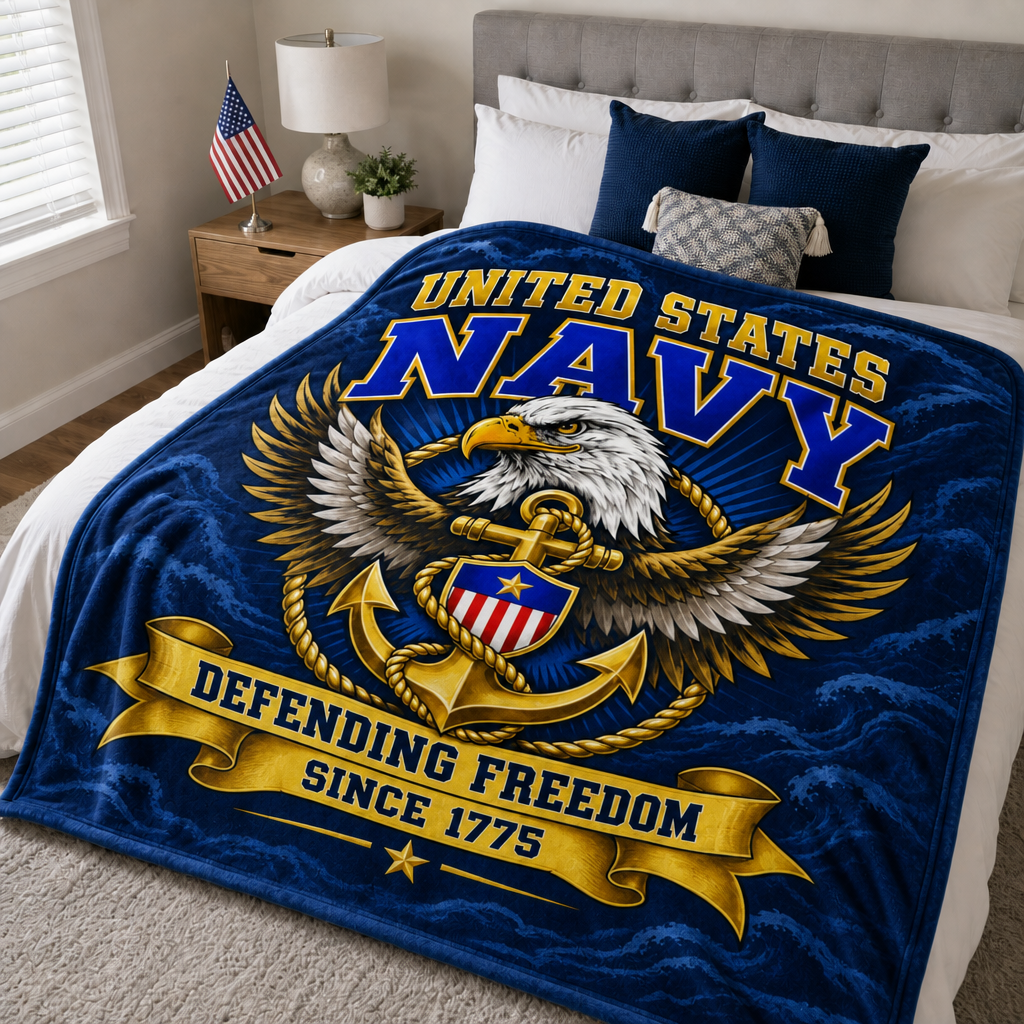Defending Freedom Navy Blanket