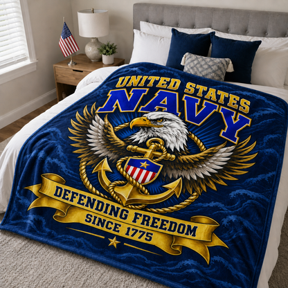 Defending Freedom Navy Blanket