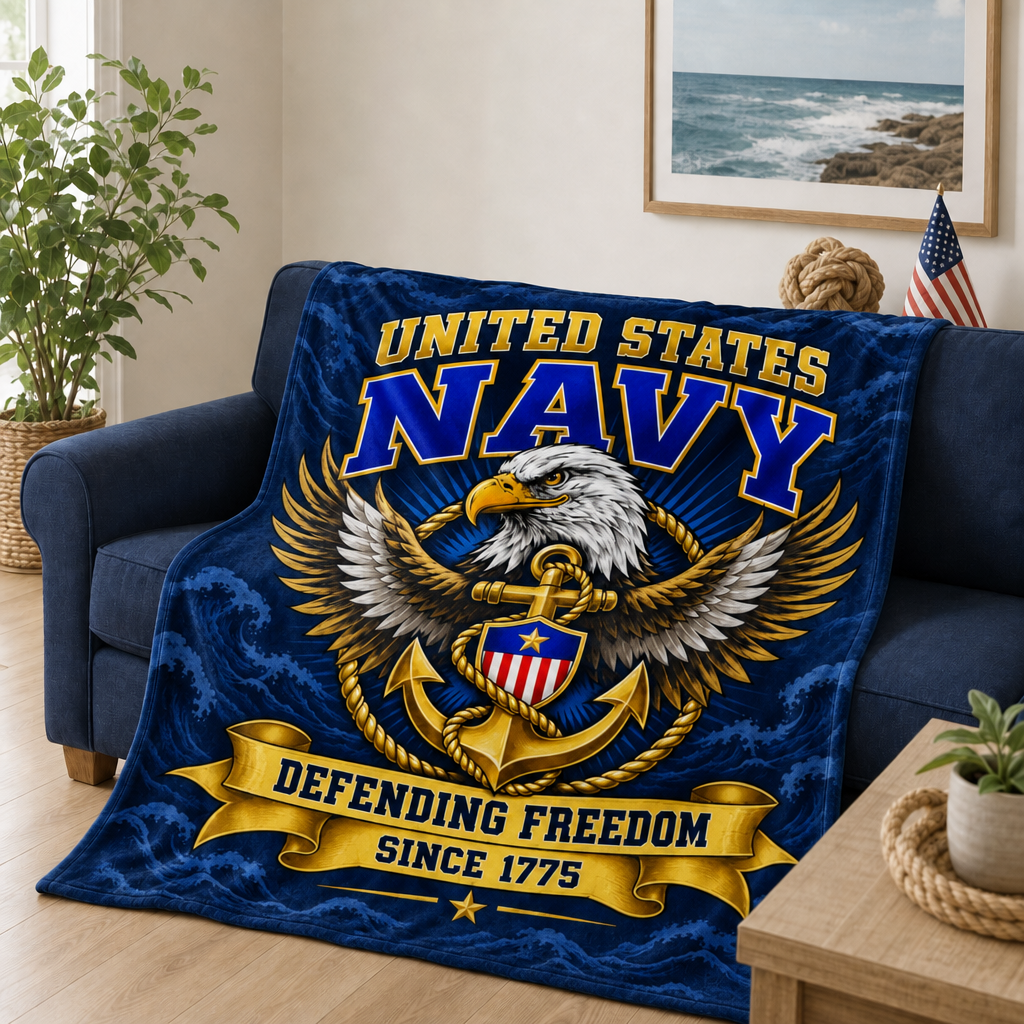 Defending Freedom Navy Blanket