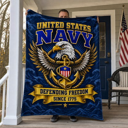 Defending Freedom Navy Blanket