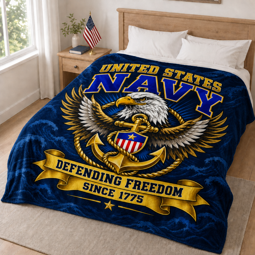Defending Freedom Navy Blanket