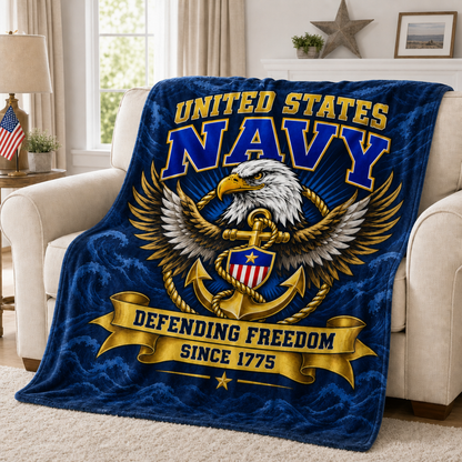 Defending Freedom Navy Blanket