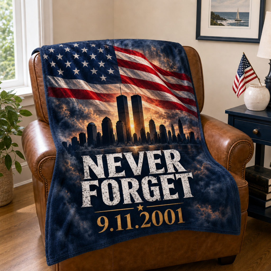 911 Never Forget USA Blanket
