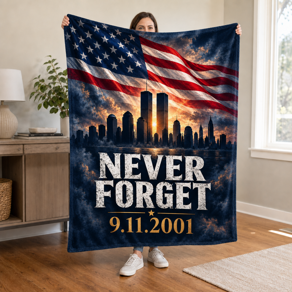 911 Never Forget USA Blanket