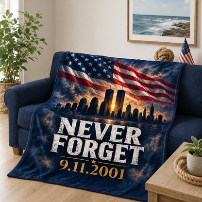 911 Never Forget USA Blanket