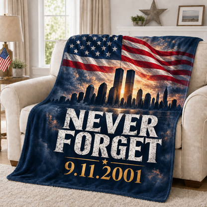 911 Never Forget USA Blanket