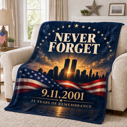 Never Forget 25 Years of Remembrance Blanket