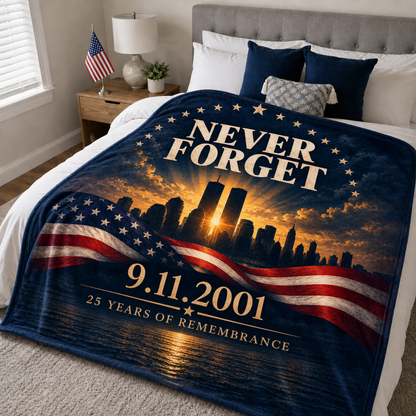 Never Forget 25 Years of Remembrance Blanket