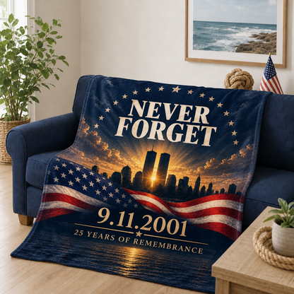 Never Forget 25 Years of Remembrance Blanket