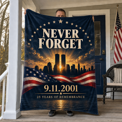 Never Forget 25 Years of Remembrance Blanket