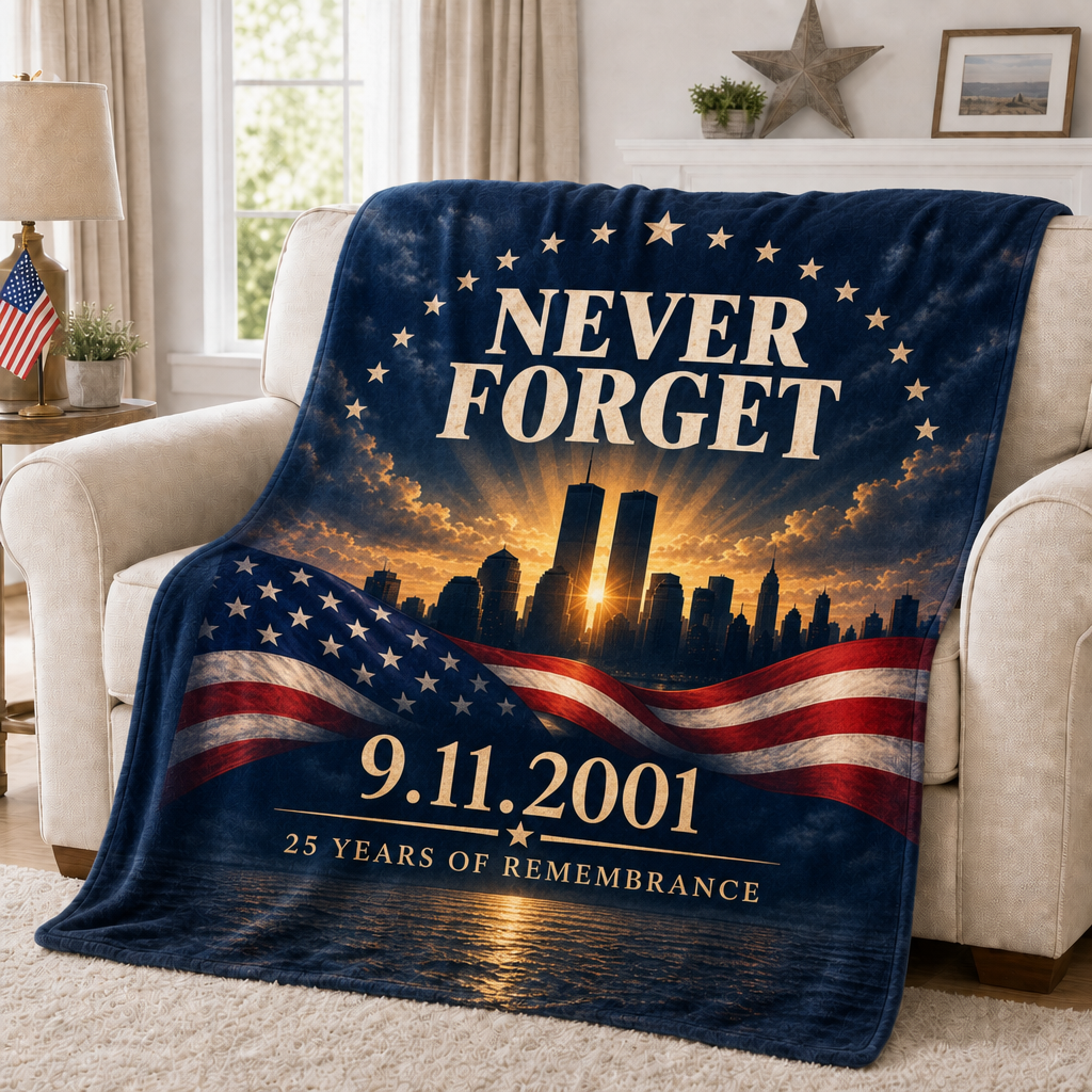 Never Forget 25 Years of Remembrance Blanket