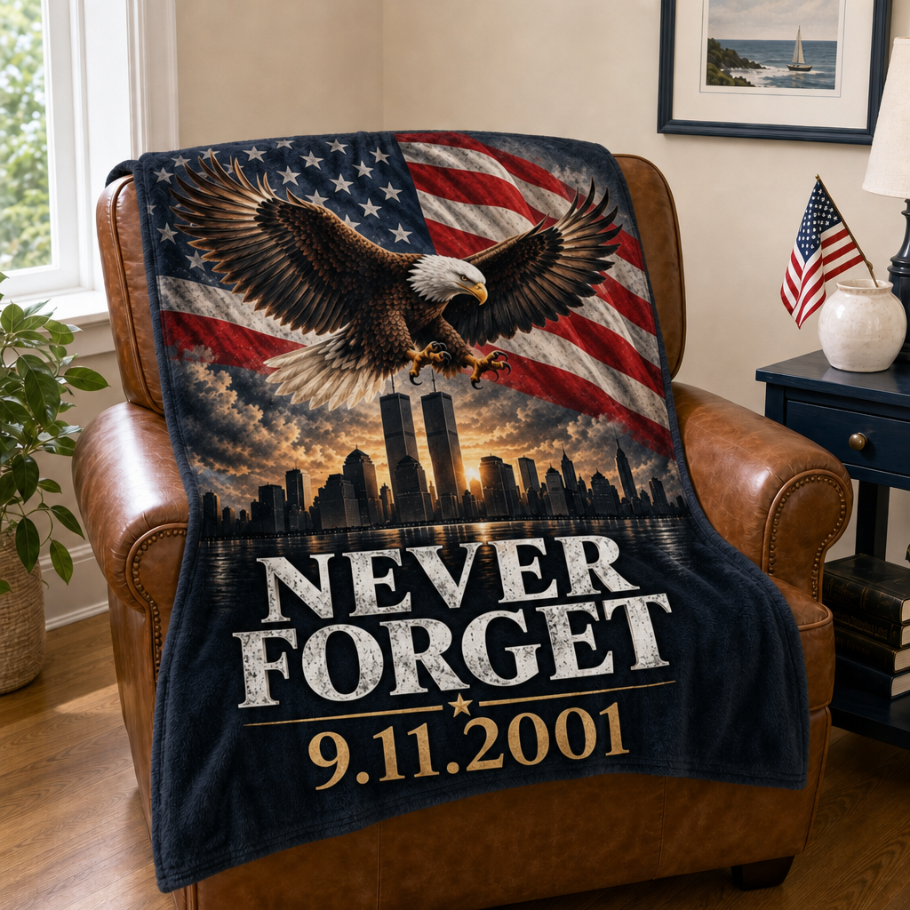 Never Forget Eagle Blanket