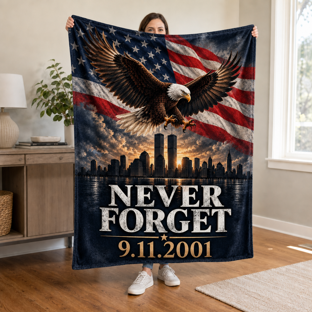 Never Forget Eagle Blanket