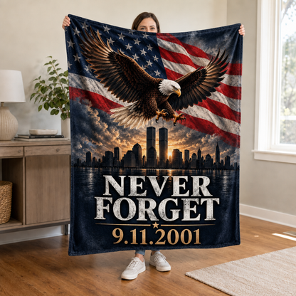 Never Forget Eagle Blanket
