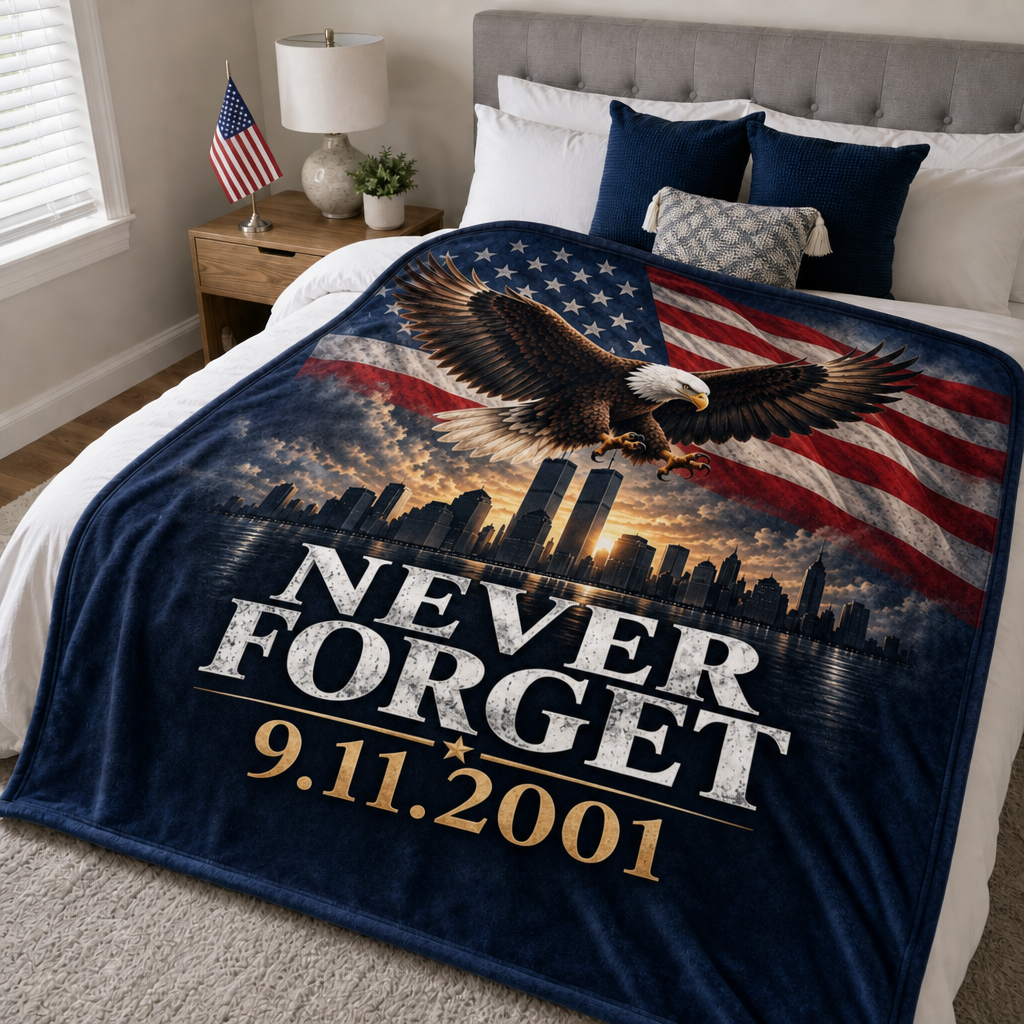 Never Forget Eagle Blanket