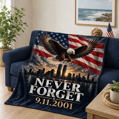 Never Forget Eagle Blanket